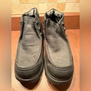 Skechers SN 4051 Black Leather Utility Work Boots