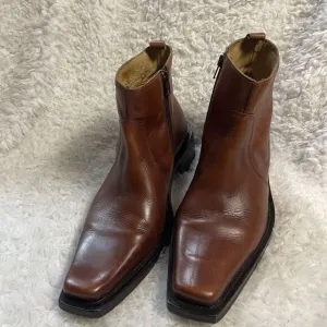 Skechers Collection Made in Italy Men's Brown Leather Ankle Boots SZ10.