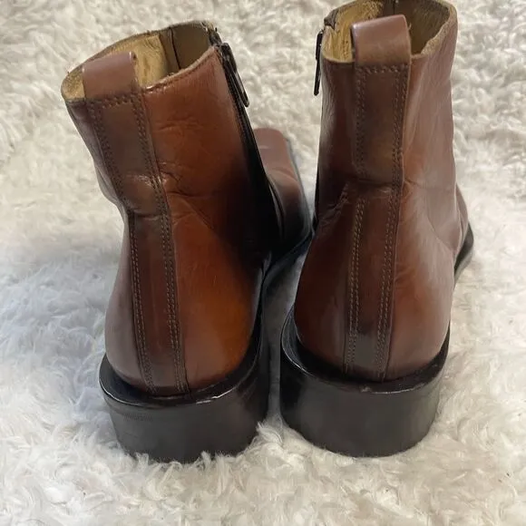 Skechers Collection Made in Italy Men's Brown Leather Ankle Boots SZ10.