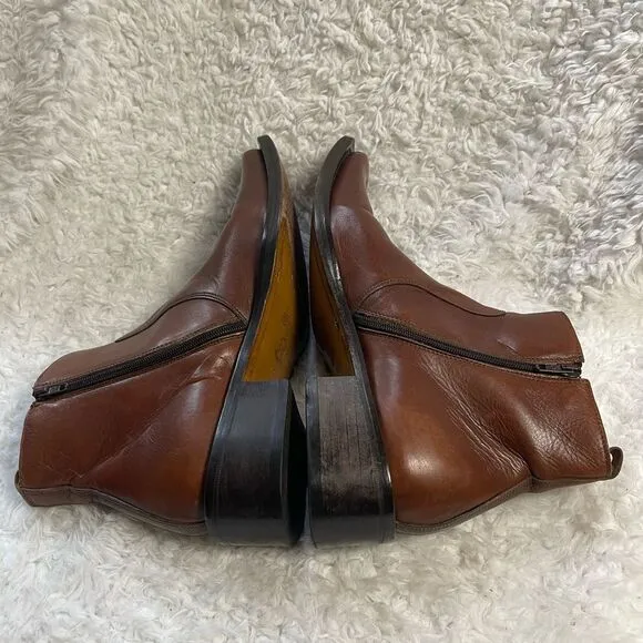 Skechers Collection Made in Italy Men's Brown Leather Ankle Boots SZ10.