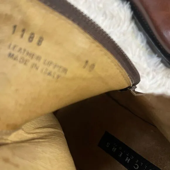 Skechers Collection Made in Italy Men's Brown Leather Ankle Boots SZ10.