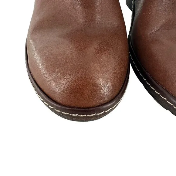 Sofft Boots Women 11 Brown Tobacco Leather Caralee Wedge Bootie Cozy Comfort NEW