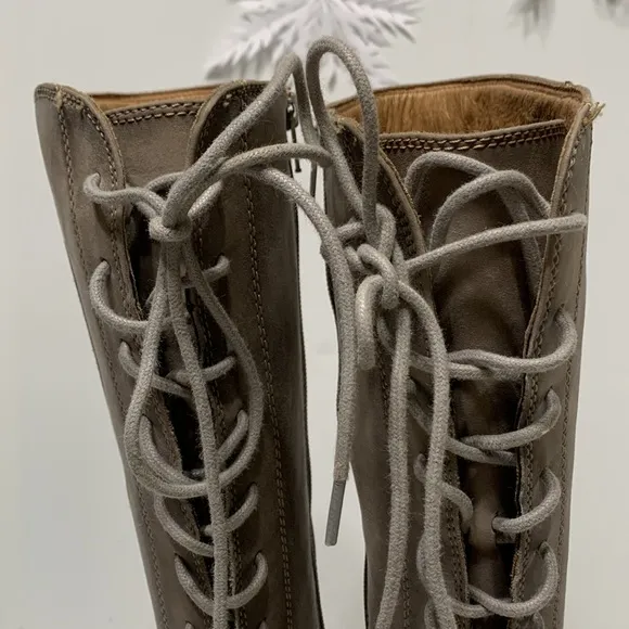 Sofft Genuine Leather Lace Up Boots “Sharnell ll” grey