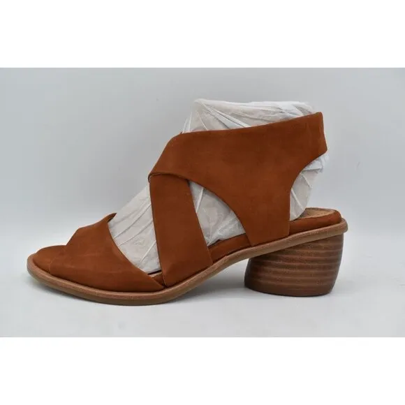 Sofft Womens Size 9.5 Camille Russet Brown Suede Open Toe Sandals Shoes