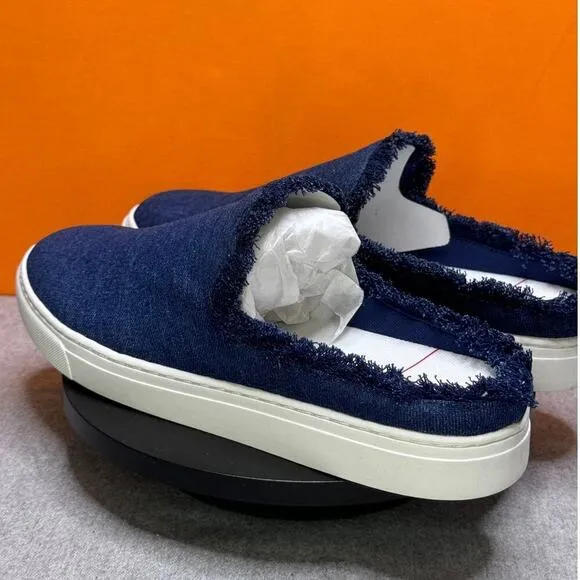 Sole Society Belynda Dark Blue Denim Slide Size 9.5 M EU 41 NEW W BOX