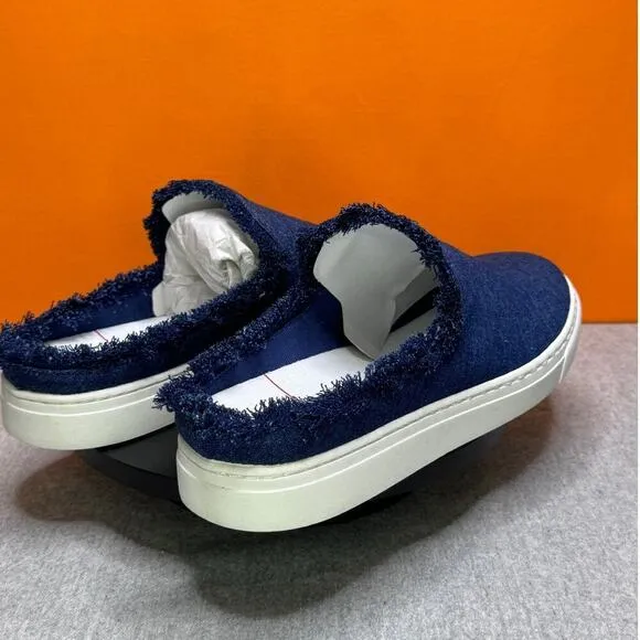 Sole Society Belynda Dark Blue Denim Slide Size 9.5 M EU 41 NEW W BOX