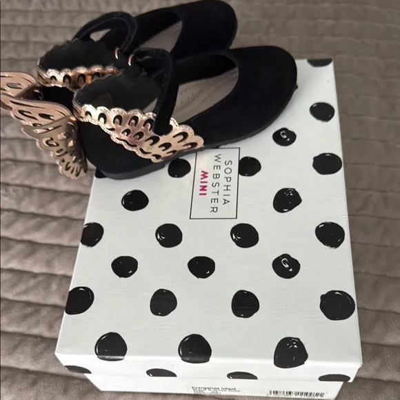 SOPHIA WEBSTER Black Kids Shoes with Bunny Ears