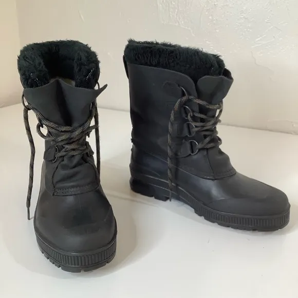 Sorel Badger waterproof fur lined winter snow boots SZ 8