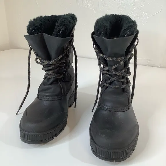 Sorel Badger waterproof fur lined winter snow boots SZ 8