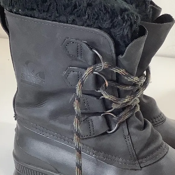 Sorel Badger waterproof fur lined winter snow boots SZ 8