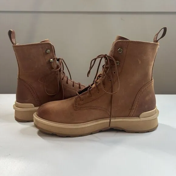 Sorel Boots Women’s 11 Hi-Line Platform Combat Brown Leather Lace Up