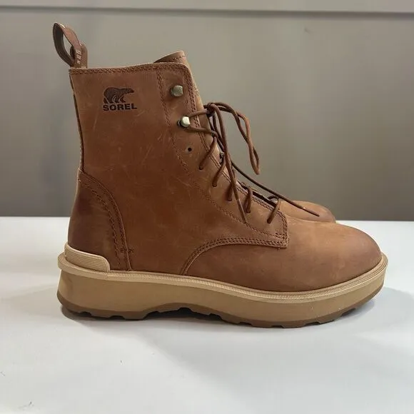 Sorel Boots Women’s 11 Hi-Line Platform Combat Brown Leather Lace Up