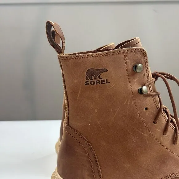 Sorel Boots Women’s 11 Hi-Line Platform Combat Brown Leather Lace Up