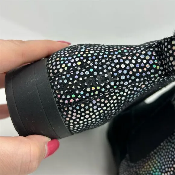 Sorel Girls' Black Sparkle Waterproof Ankle Pull On Chelsea Boots Size 3 Comfort