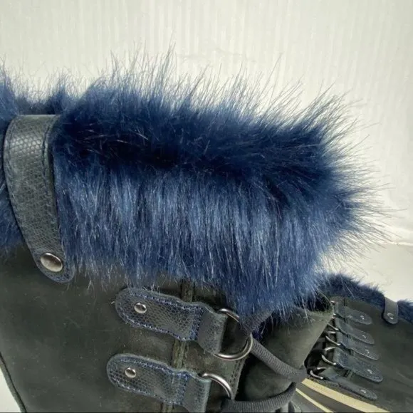 Sorel Joan Of Arctic Boots Obsidian Waterproof Winter Shoe Women's Size 6