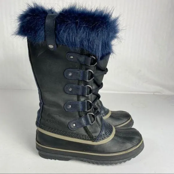 Sorel Joan Of Arctic Boots Obsidian Waterproof Winter Shoe Women's Size 6