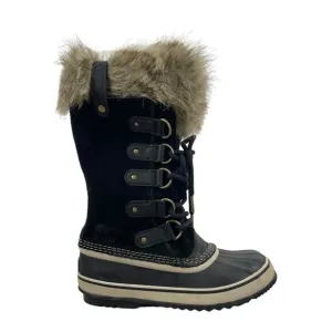 Sorel Joan of Arctic Waterproof Snow Boots Faux Fur Black Size 7