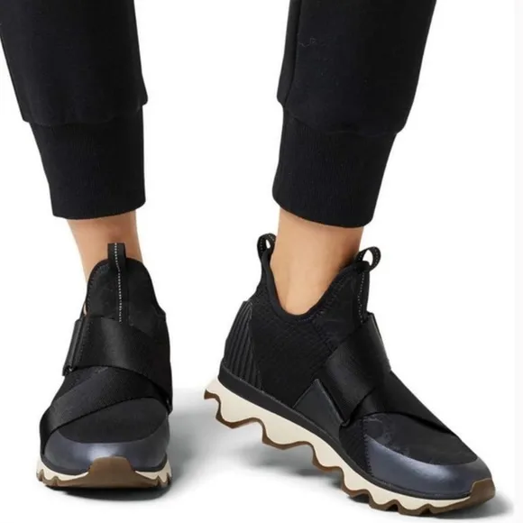 Sorel Kinetic Sneak Sneakers Slip On High‎ Top Shoes Black
