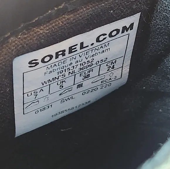 Sorel Lennox Lace Waterproof Boots Gray Women's Size 7/EU 38