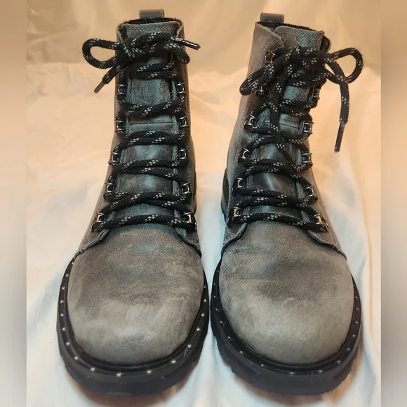 Sorel Lennox Lace Waterproof Boots Gray Women's Size 7/EU 38