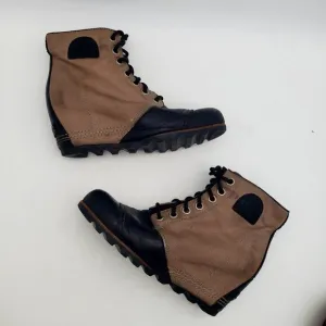 Sorel PDX Lexie Leather Wedge Boots Womens Size 10