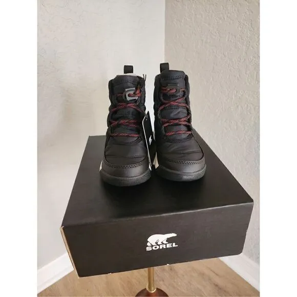 SOREL Whitney II Short Waterproof Insulated Boot, Toddler Size 9, Black, NWT