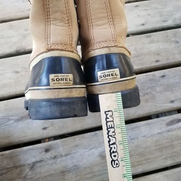 Sorel Caribou Leather Iconic Winter Snow Duck Boots Waterproof Wool Blend Liners