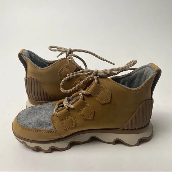 Sorel Kinetic Caribou Boots Sneakers Camel Brown Quarry Grey