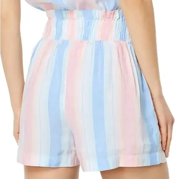Southern Tide Medium Shorts Emmie Stripe Boat Blue Elastic Waist Pockets NWT