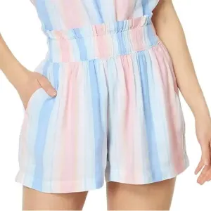 Southern Tide Medium Shorts Emmie Stripe Boat Blue Elastic Waist Pockets NWT