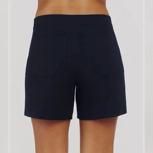SPANX On The Go Polished 6” Classic Black High Rise Stretch Shorts Size X-Small