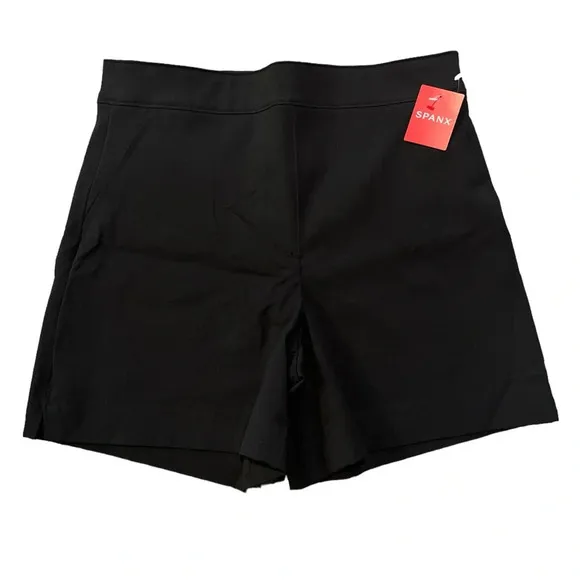 SPANX On The Go Polished 6” Classic Black High Rise Stretch Shorts Size X-Small
