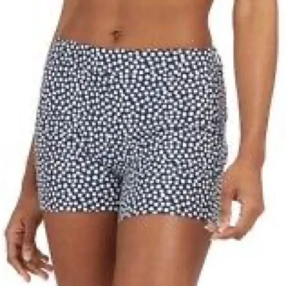 Spanx XSmall Shorts 6” Sunshine Shorts in Navy Painted Dot NWT