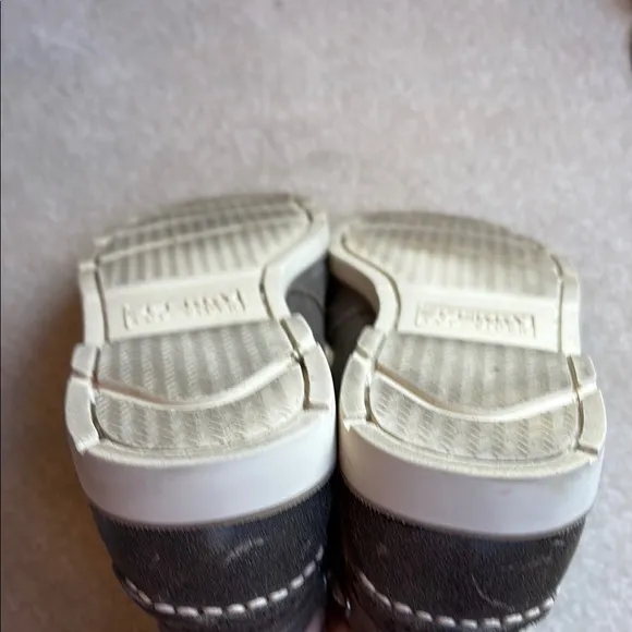 🍿Sperry Gray leather Boat Shoes with Moccasin Stitching