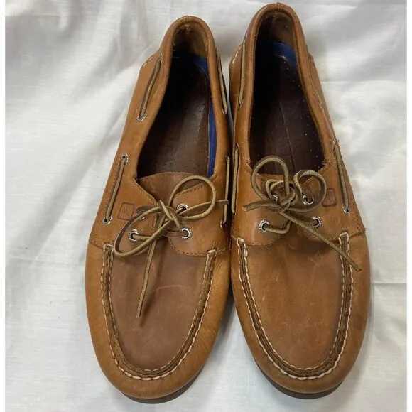 SPERRY light Brown Slip-On Deck Shoes size 10M