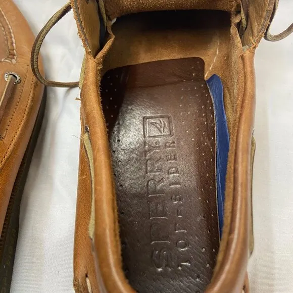 SPERRY light Brown Slip-On Deck Shoes size 10M