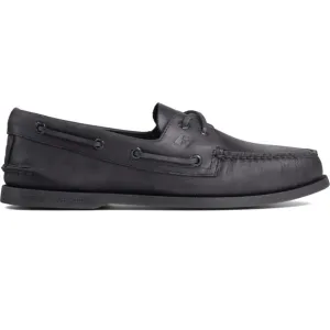 SPERRY MEN'S AUTHENTIC ORIGINAL 2-EYE BOAT SHOE, BLACK, 10.5 M US