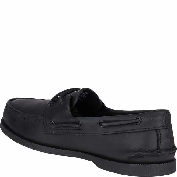 SPERRY MEN'S AUTHENTIC ORIGINAL 2-EYE BOAT SHOE, BLACK, 10.5 M US