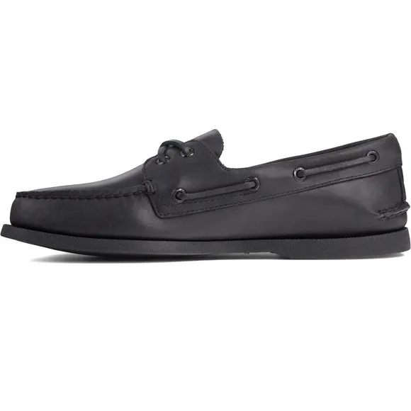 SPERRY MEN'S AUTHENTIC ORIGINAL 2-EYE BOAT SHOE, BLACK, 10.5 M US