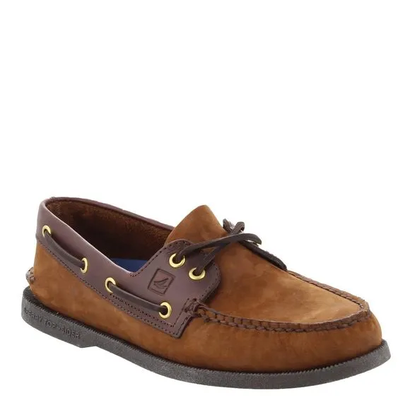 SPERRY MEN'S AUTHENTIC ORIGINAL 2-EYE BOAT SHOE, CLASSIC BROWN, 12 W US