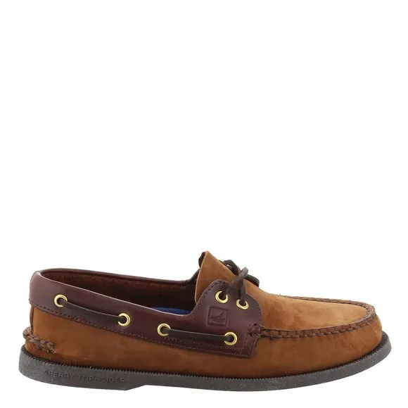 SPERRY MEN'S AUTHENTIC ORIGINAL 2-EYE BOAT SHOE, CLASSIC BROWN, 12 W US