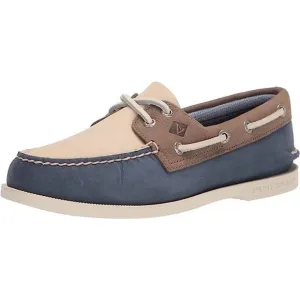 Sperry Men's Authentic Original Plushwave Boat Shoe, Navy Multi, 11.5
