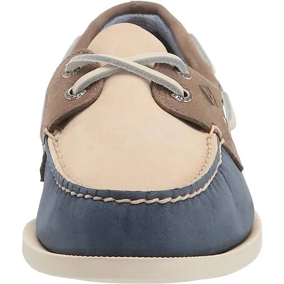 Sperry Men's Authentic Original Plushwave Boat Shoe, Navy Multi, 11.5