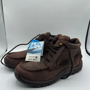 Sperry Men's Brown Leather Shoes waterproof edition