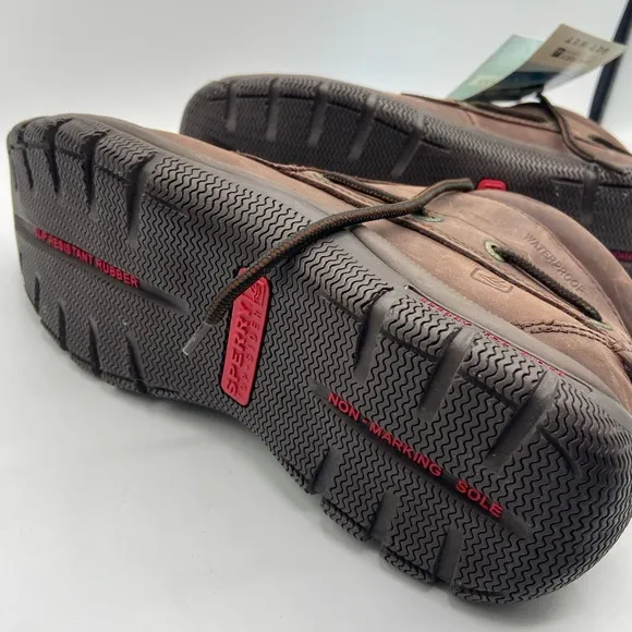 Sperry Men's Brown Leather Shoes waterproof edition