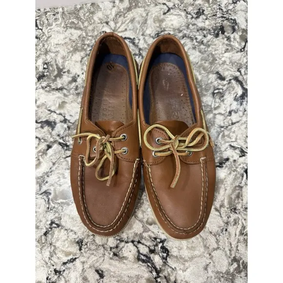 Sperry Mens Brown Top-Sider Authentic Original 2-Eye Boat Shoe Size 10M