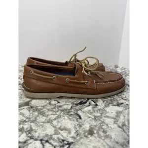 Sperry Mens Brown Top-Sider Authentic Original 2-Eye Boat Shoe Size 10M