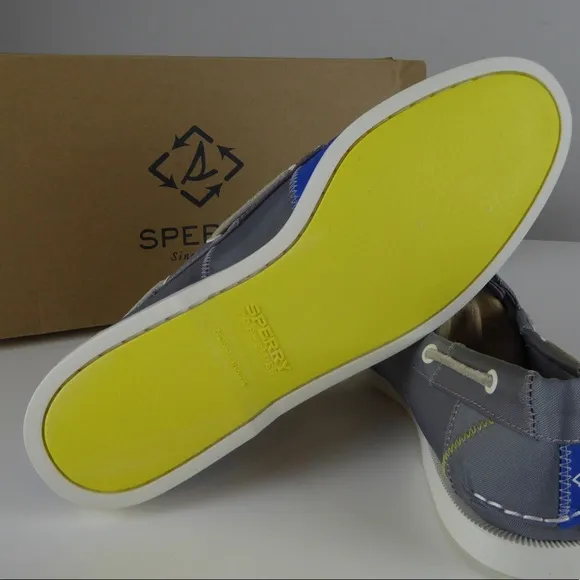 Sperry Patchwork Sailcloth 2 Eye Boat Shoes NIB