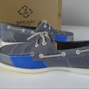 Sperry Patchwork Sailcloth 2 Eye Boat Shoes NIB