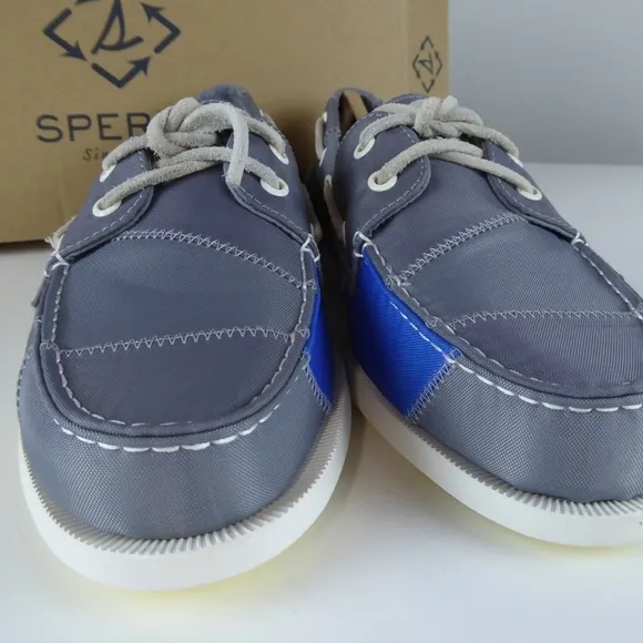 Sperry Patchwork Sailcloth 2 Eye Boat Shoes NIB
